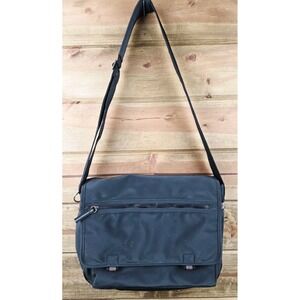 Vintage Nine West Shoulder Messenger Bag‎ Organizer Laptop Travel School Black